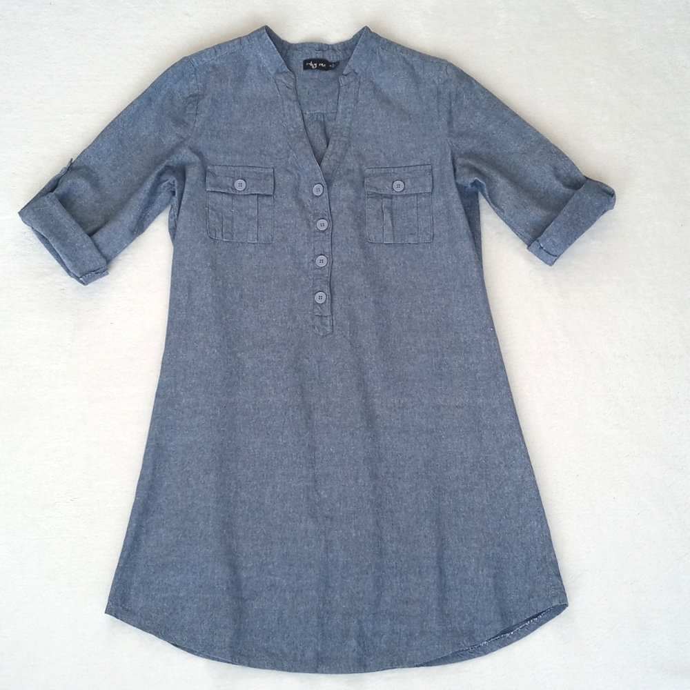 Ruby Rose Women's Soft Denim Blue Shirt 3/4 - Full Sleeve Dress Size 9 - Picture 11 of 13